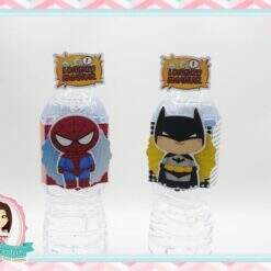 Rótulo Para Água  Super Heróis