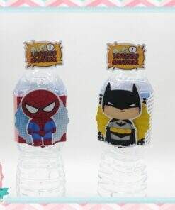Rótulo Para Água  Super Heróis