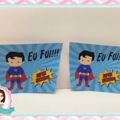Rótulo para Balde de Pipoca - Super Homem