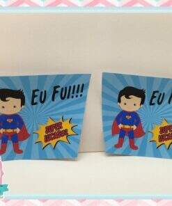 Rótulo para Balde de Pipoca - Super Homem
