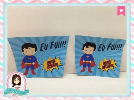 Rótulo para Balde de Pipoca - Super Homem