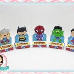 Rótulo Para Bis Duplo  Super Heróis