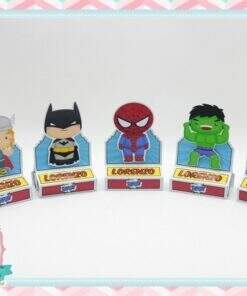 Rótulo Para Bis Duplo  Super Heróis