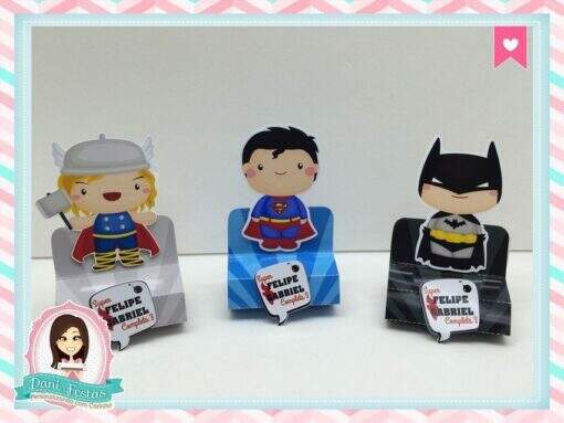 Rótulo Para Bis Duplo  Super Heróis - Imagem 3
