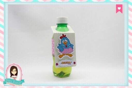 Rótulo para Caçulinha Galinha Pintadinha Rosa