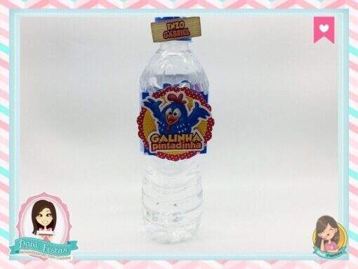Rótulo para Garrafa Água  Galinha Pintadinha