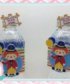 Rótulo Para Garrafa de Água  Circo