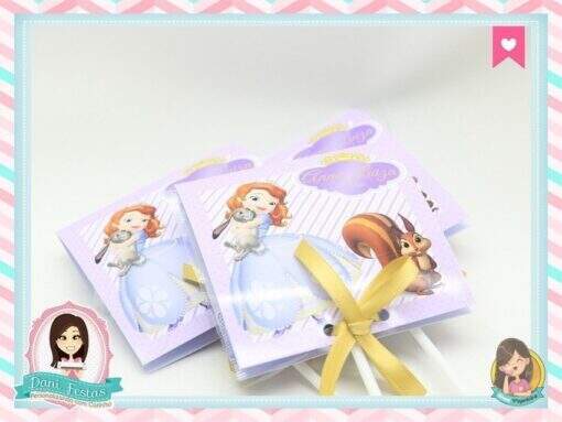 Rótulo para Pirulito  Princesa Sofia - Imagem 2
