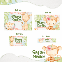 Kit Etiquetas Safari