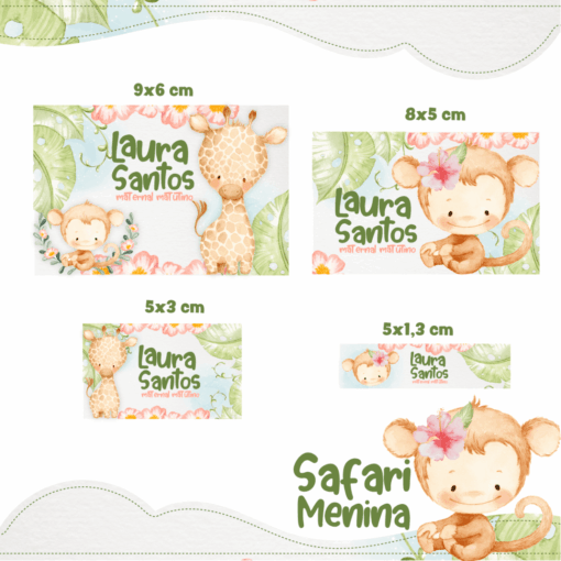 Kit Etiquetas Safari