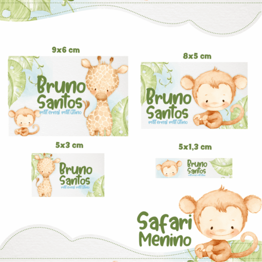 Kit Etiquetas Safari