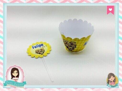 Saia para Cupcake + Topper Minions - Imagem 2