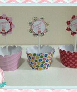 Saia para Cupcake + Topper  Peppa Pig