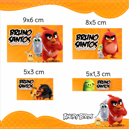 Kit Etiquetas Escolares Angry Birds