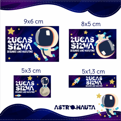 Kit Etiquetas Escolares Astronauta