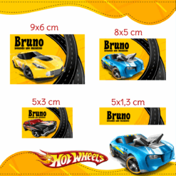 Kit Etiquetas Escolares Hot Wheels