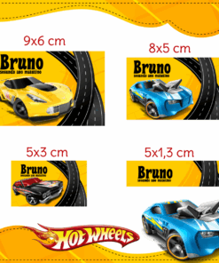 Kit Etiquetas Escolares Hot Wheels