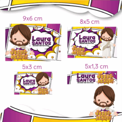 Kit Etiquetas Escolares Jesus Meu Herói