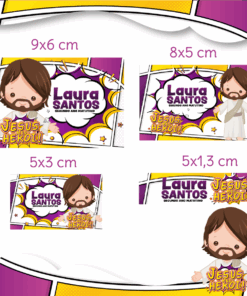 Kit Etiquetas Escolares Jesus Meu Herói