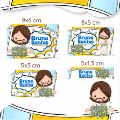 Kit Etiquetas Escolares Jesus Meu Herói