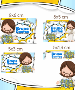 Kit Etiquetas Escolares Jesus Meu Herói