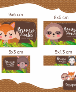 Kit Etiquetas Escolares Bosque