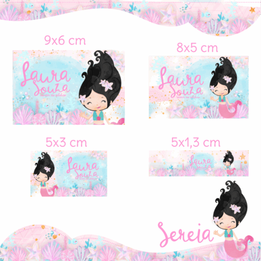 Kit Etiquetas Sereia