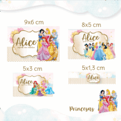 Kit Etiquetas Princesas Disney