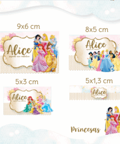 Kit Etiquetas Princesas Disney