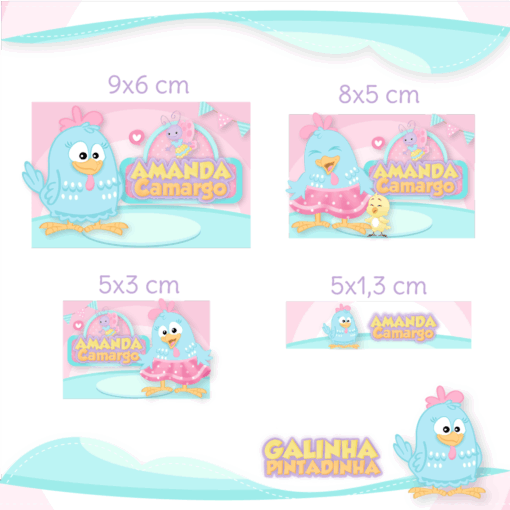 Kit Etiquetas Galinha Pintadinha