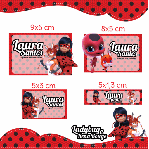 Kit Etiquetas Lady Bug