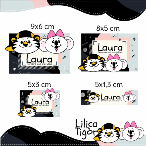 Kit Etiquetas Lilica e Tigor