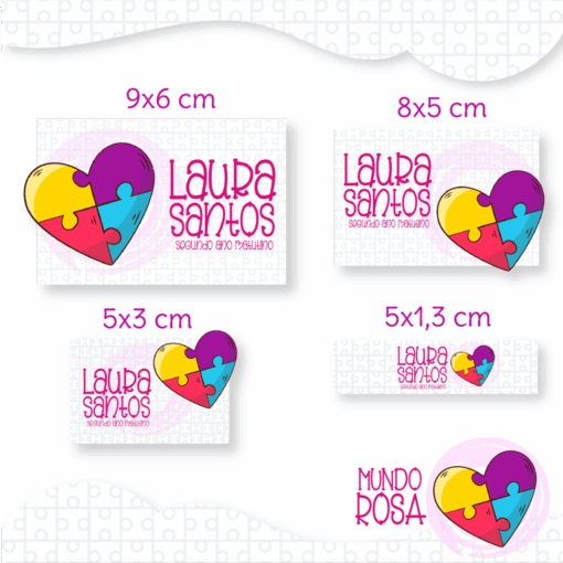 Kit Etiquetas Mundo Rosa