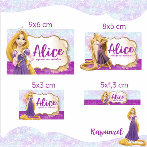 Kit Etiquetas Rapunzel