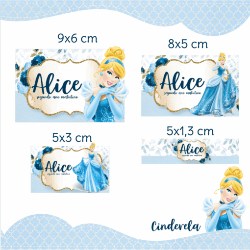 Kit Etiquetas Escolares Cinderela