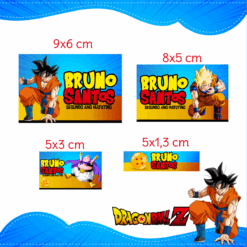 Kit Etiquetas Escolares Dragon Ball