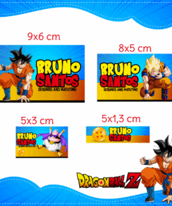 Kit Etiquetas Escolares Dragon Ball