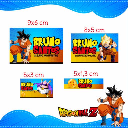 Kit Etiquetas Escolares Dragon Ball