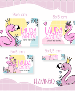 Kit Etiquetas Escolares Flamingo