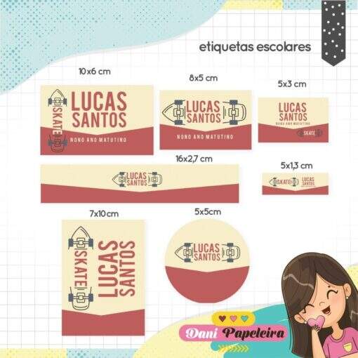 Kit Etiquetas Skate