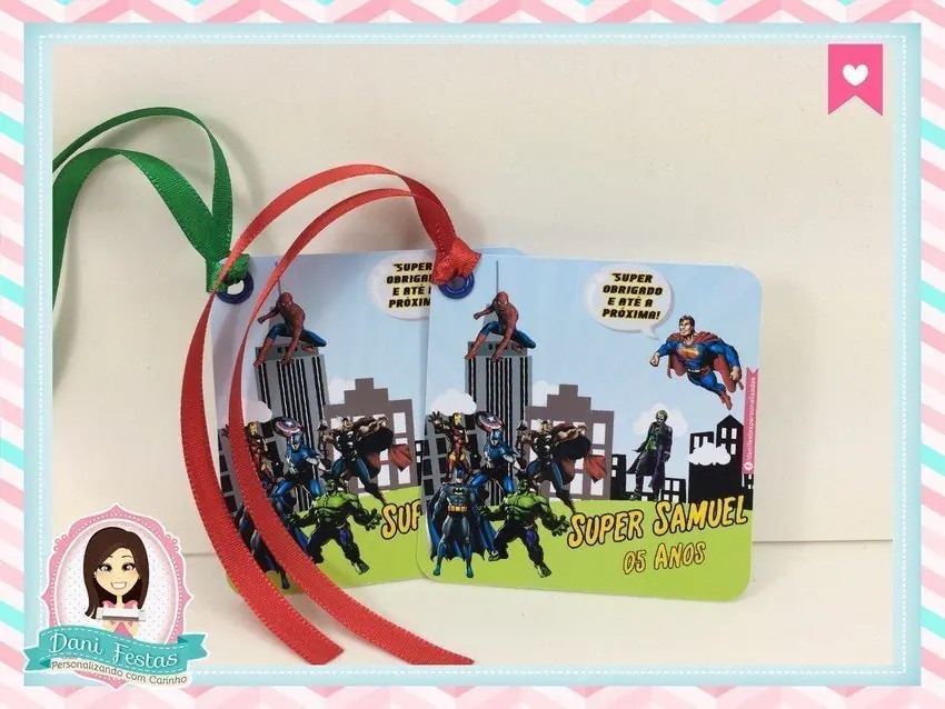 Tag para Lembrancinhas  Super Heróis - Imagem 2
