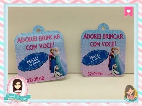 Tag para Lembrancinha  Frozen