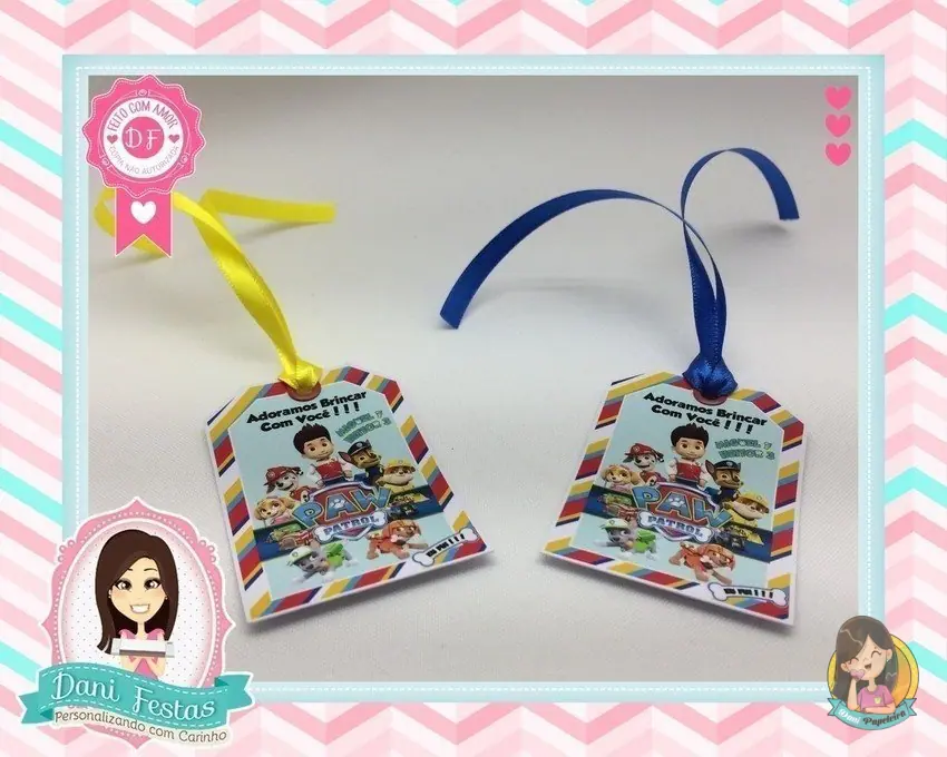 Tag Para Lembrancinha Patrulha Canina