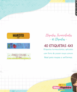 Etiquetas Termocolantes para Roupas e Uniformes