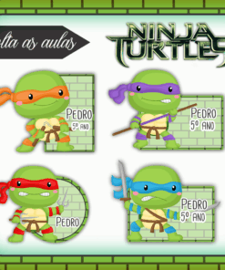 Kit Etiquetas Tartaruga