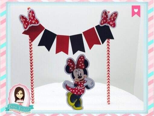 Topo de Bolo Minnie