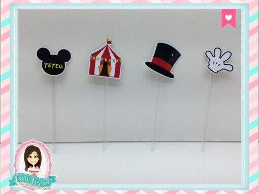 Topper para Doces - Circo do Mickey