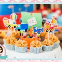 Topper para Doces Meios de Transportes