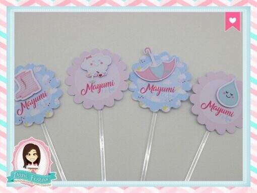 Topper para Docinho Chuva de Amor - Imagem 3