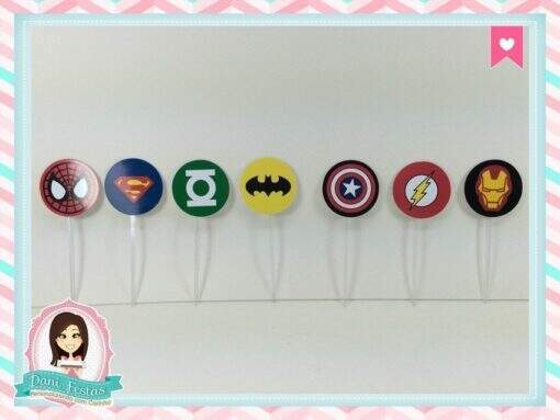 Topper para Docinhos  Super Heróis